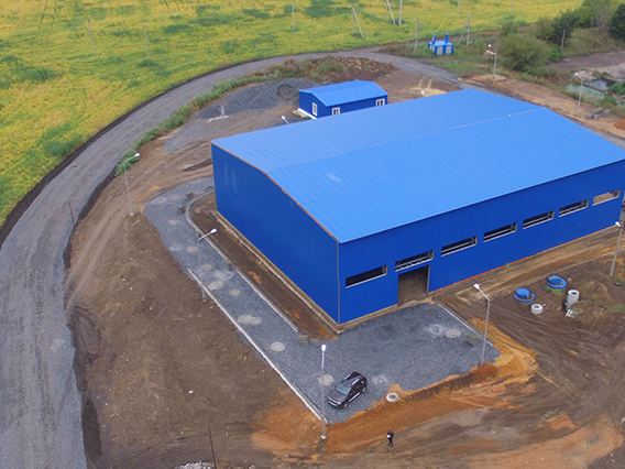 Очистные сооружения для п.Пролетарский, РФ. 1200 куб.м/сутки