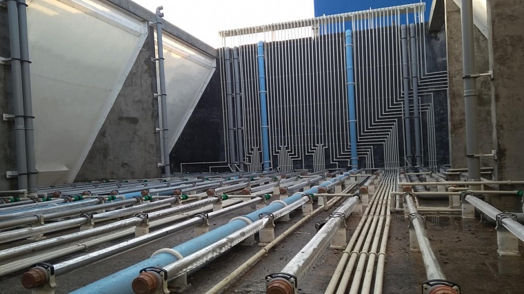 Зона аэрации очистных сооружений